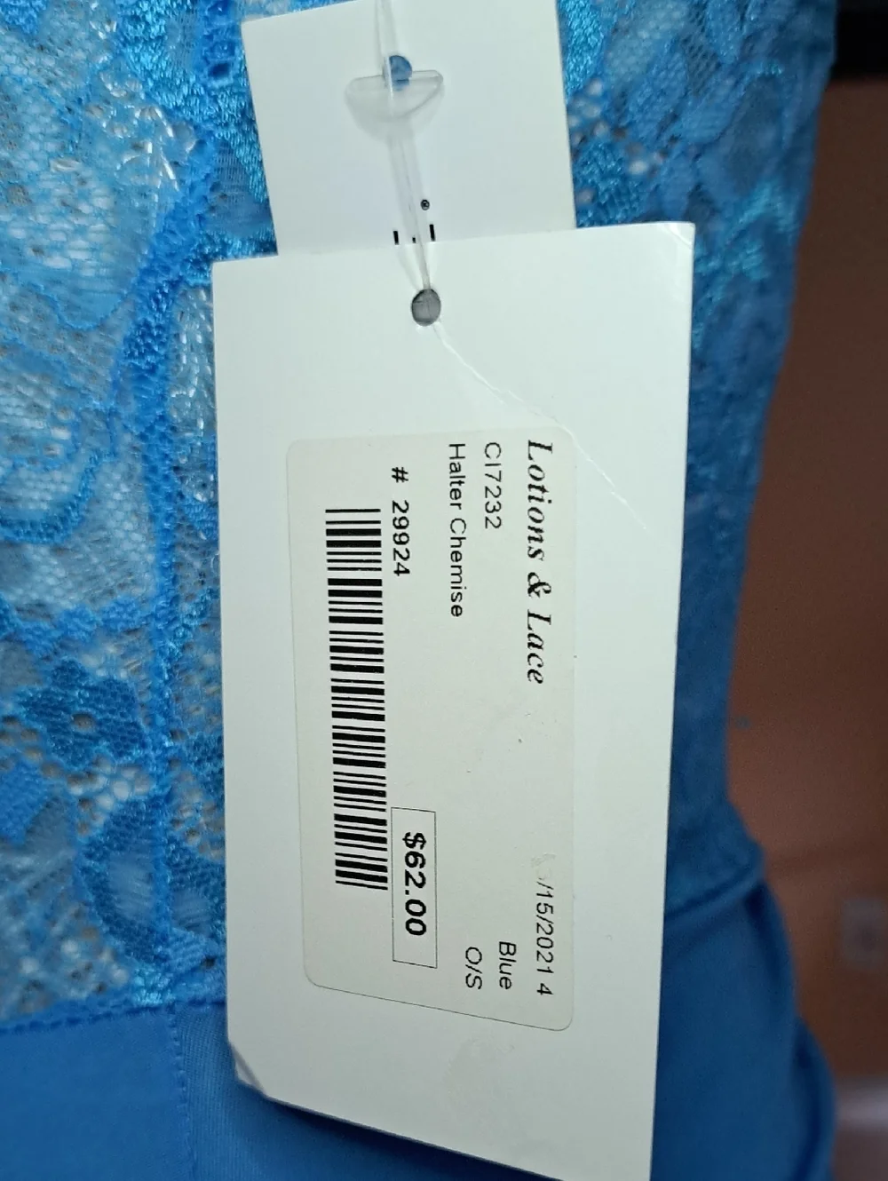 Coquette Lace Halter Chemise Mini Dress in Teal Blue